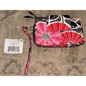Vera Bradley Smartphone Wristlet 2.0 Cherry Blossoms Zip Around Wallet New